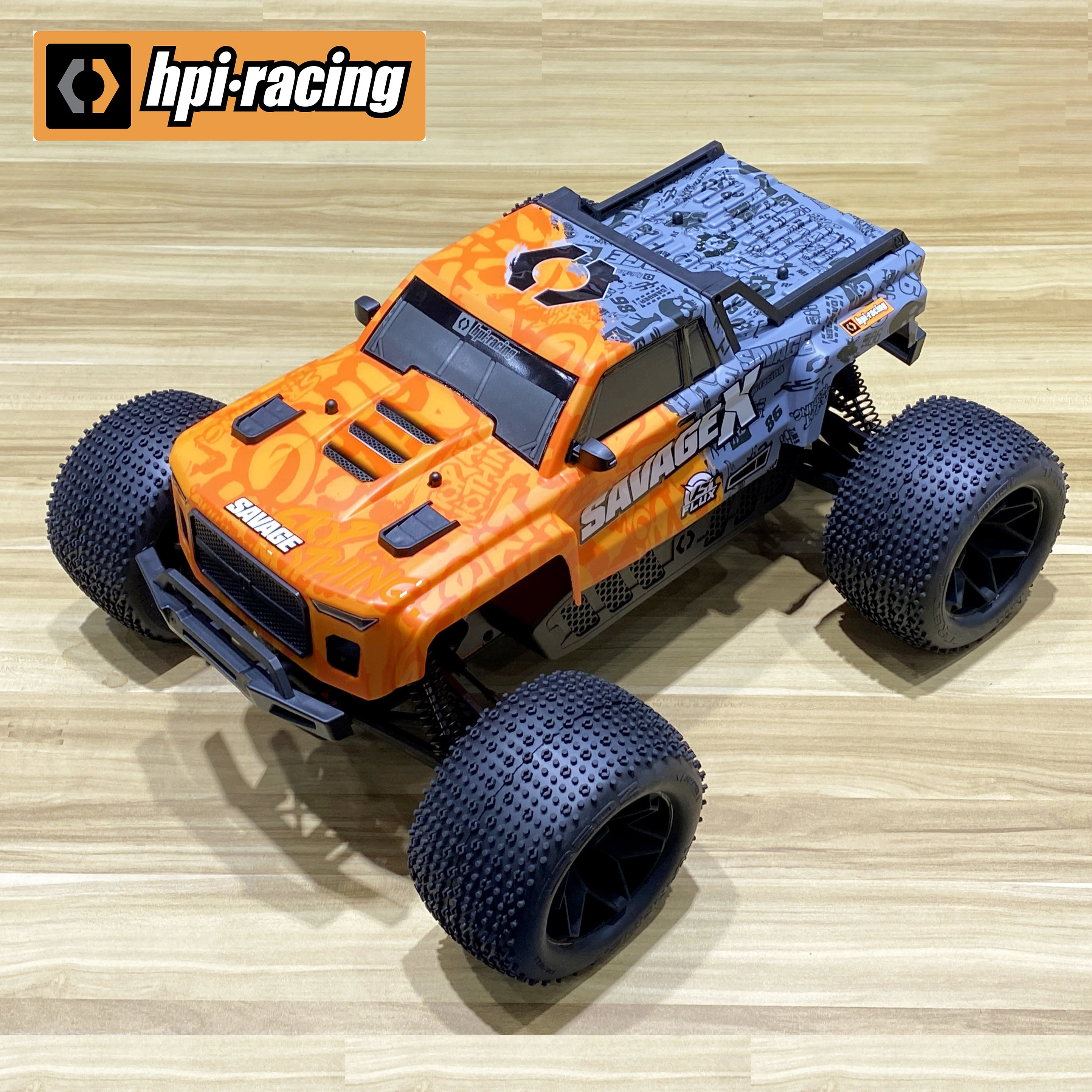 

HPI Savage X Flux V2 GT-6 Big F 4WD 1/8 Remote Control Electric Monster Truck Model RC Adult Children's Toys No battery version