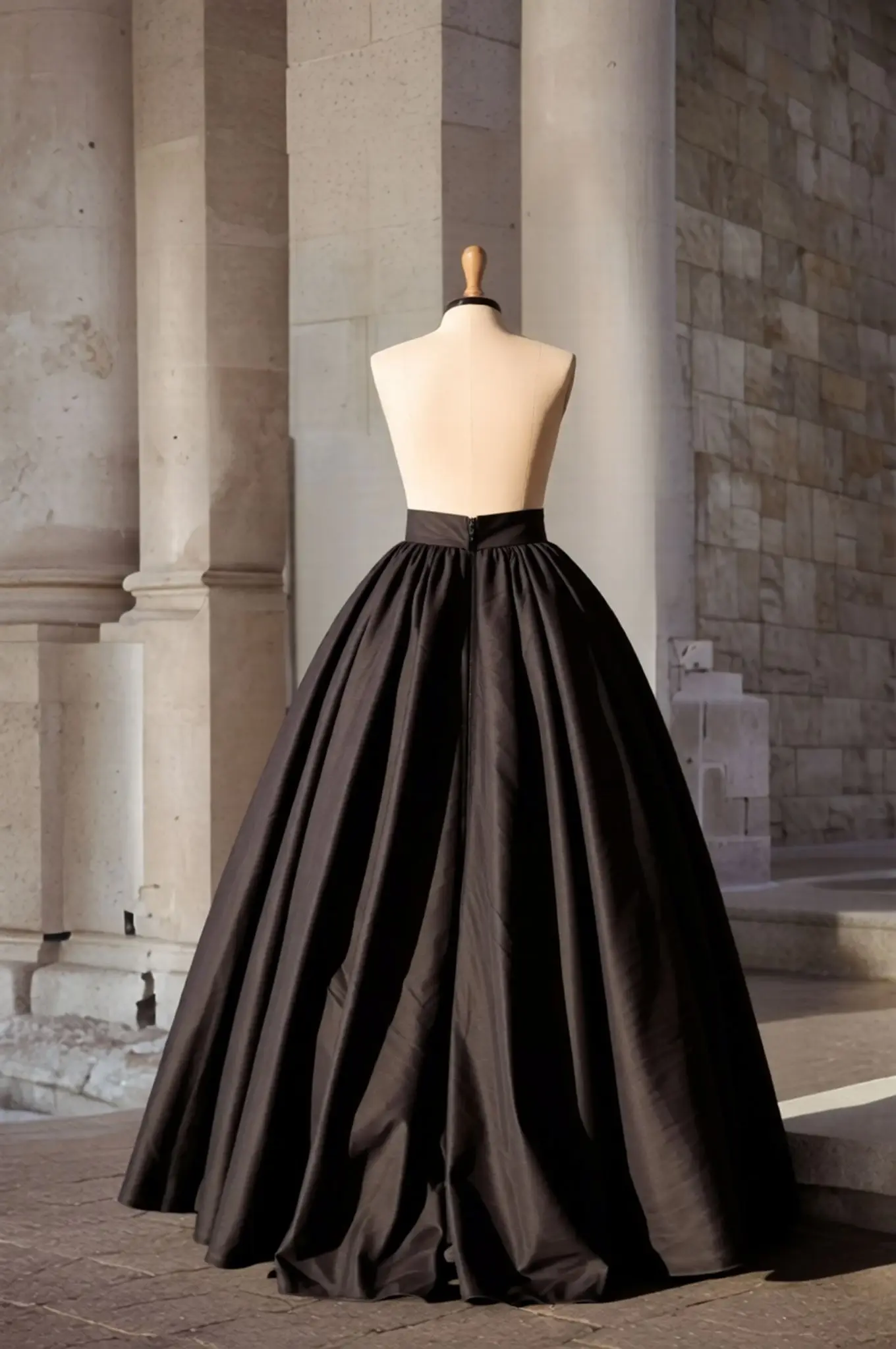 2026 New Fashion Ball Gown Skirt Long Taffeta Skirt High Waist Floor Length Pleated Formal Skirt Women Wedding Party Skirts