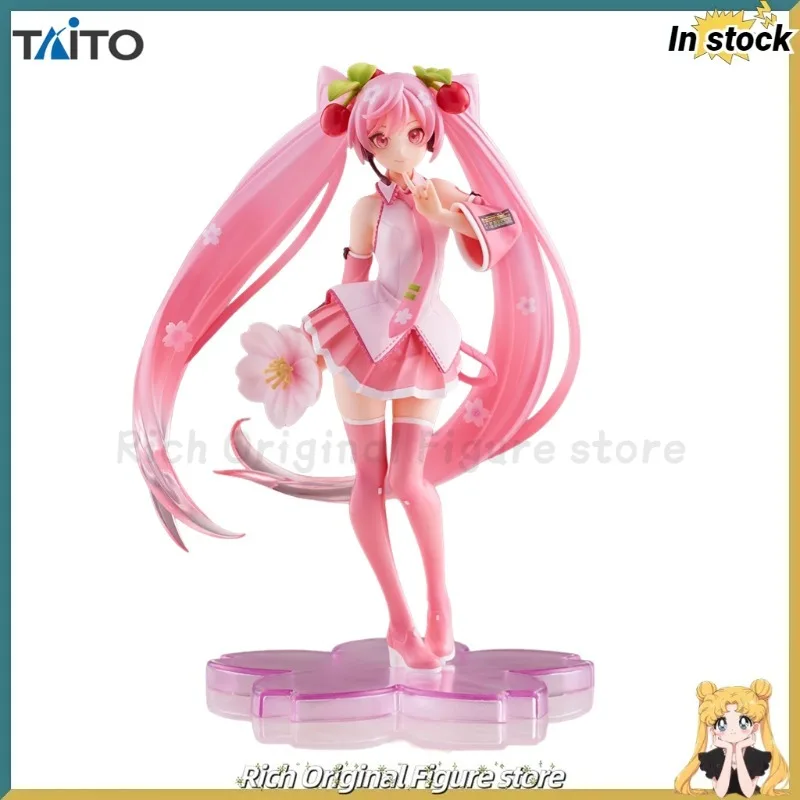 

【В наличии】Оригинальная оригинальная серия TAiTO Hatsune Miku Sakura Miku 2021, аниме-фигурка, модель игрушки