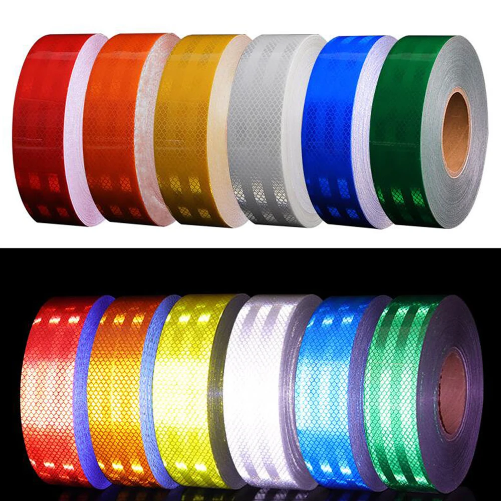 Reflective Tape Traffic Safety Warning Reflective Adhesive Tape Sticker For Truck Motorcycle Car Styling