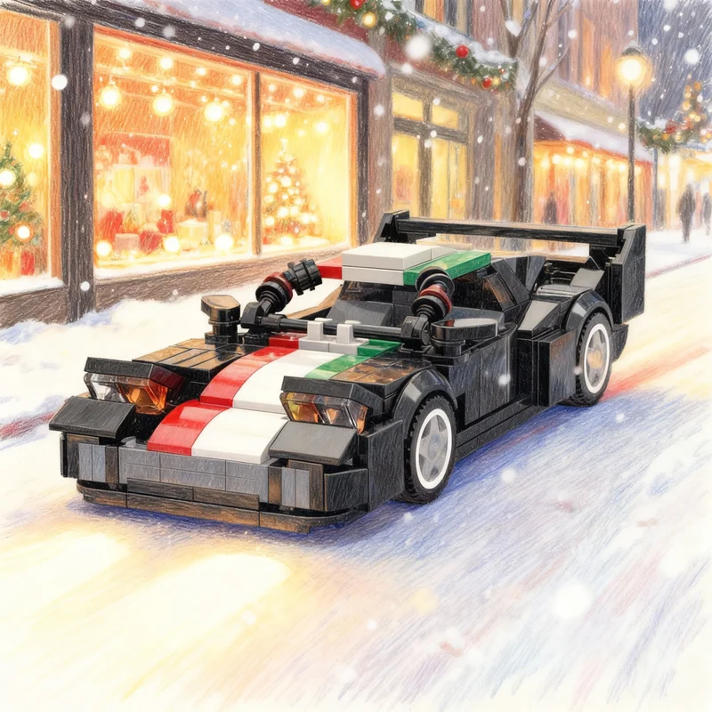 

344pcs MOC F Testarrosa Hamann City Champions Model Building Blocks Creative Display Gift Collectible Decor Kids Premium Adult