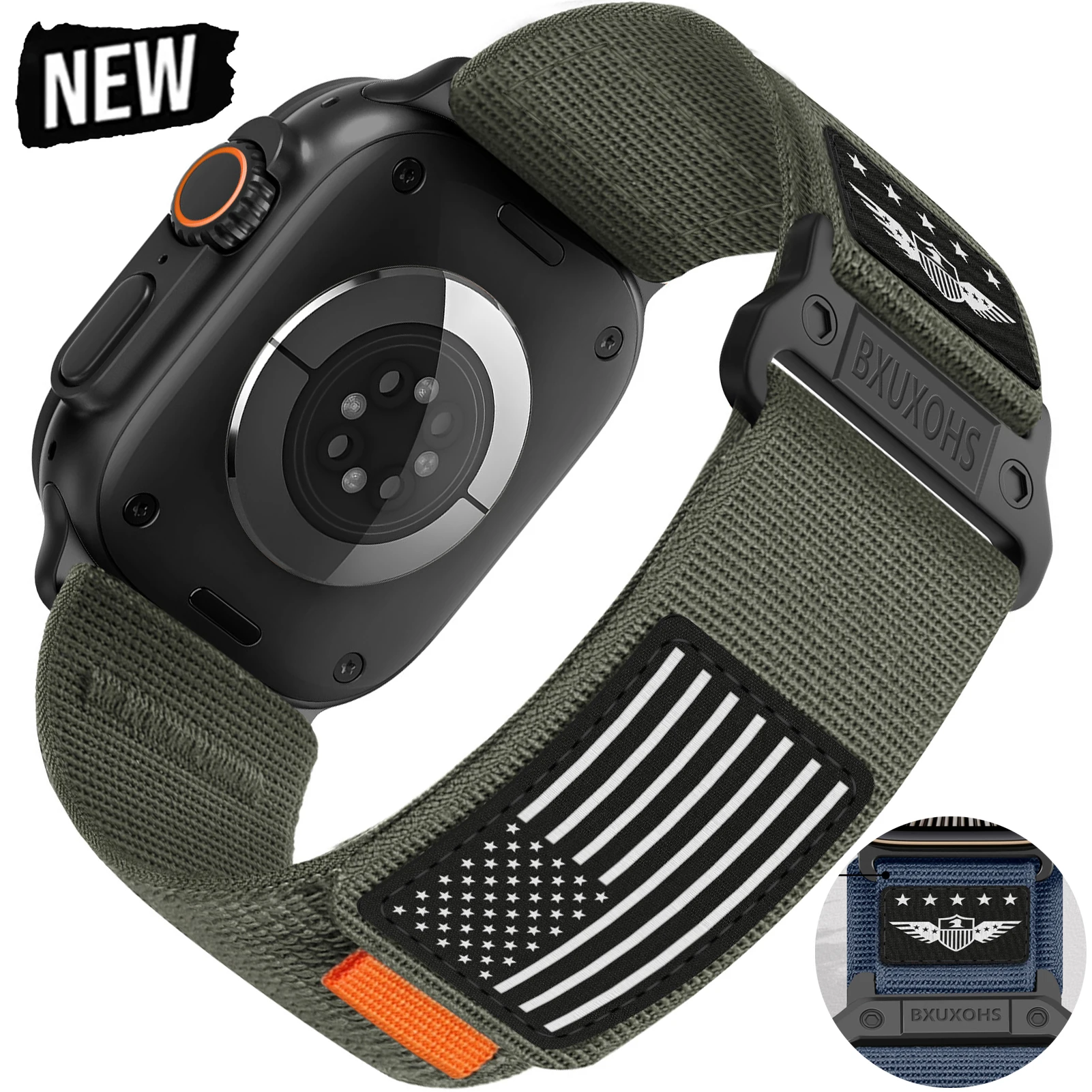 

Strap for Apple watch Ultra 2 band 49mm 46mm 44mm 45mm 42mm 41mm Nylon Trail correa bracelet iWatch Series 9 10 8 7 6 5 4 SE