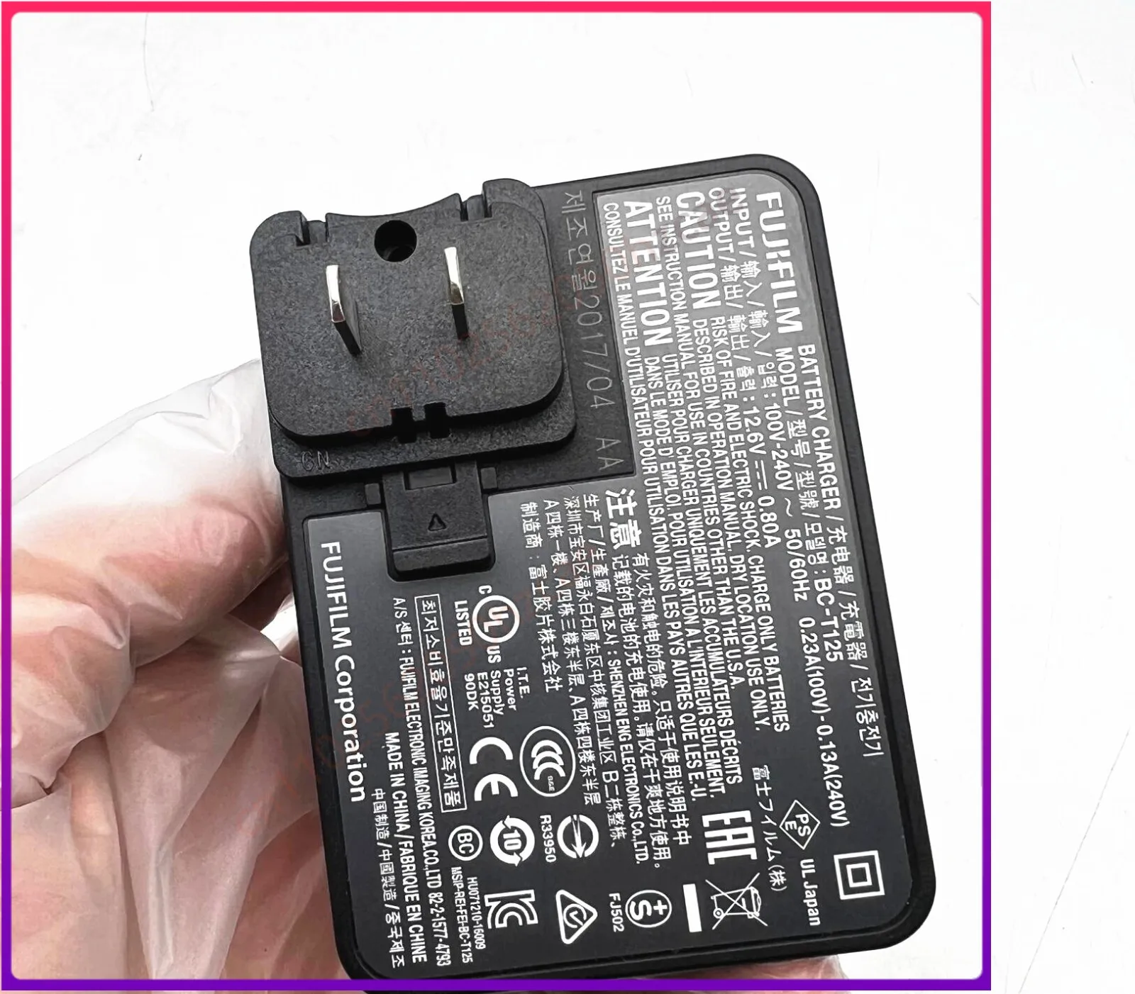 Original Battery Charger BC-T125 For  Fujifilm GFX50S GFX50R GFX100  Second-hand products