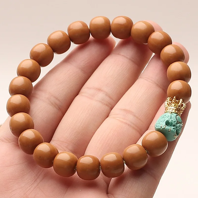 

Monkey Walnut Extreme Single Circle Bracelet Men Buddha Beads Skull Crown