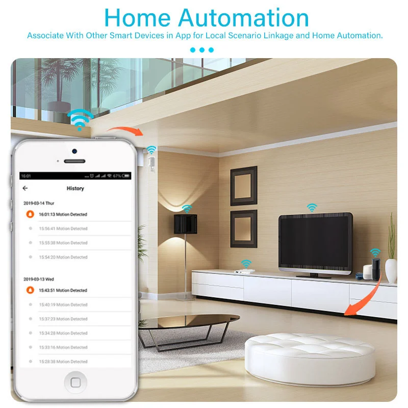 Zigbee Smart MINI PIR Motion Detector Sensor Tuya Home Security Protection Smart Life Wireless Remote Status Monitor