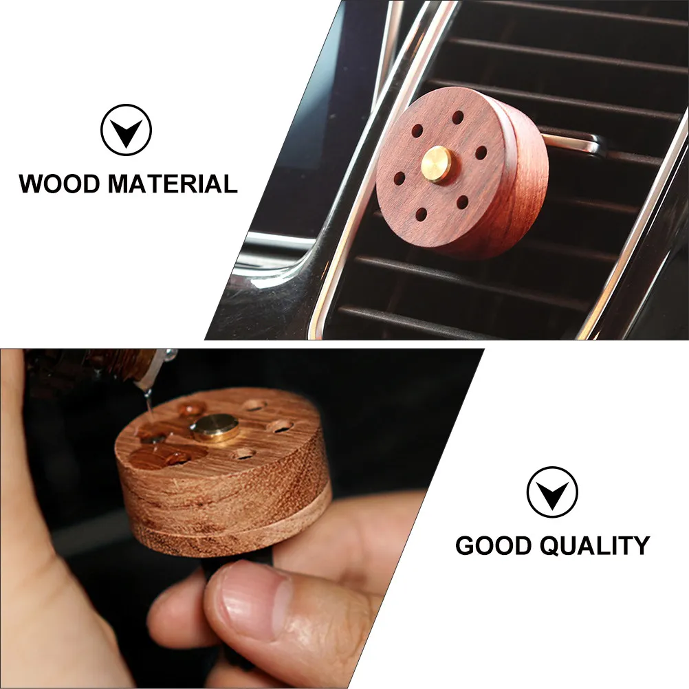 1Pcs Car-Mounted Wooden Diffuser Essential Oil Diffuser in-Car Adornment Aromatherapy Perfume Clip for Office Meditation Yoga