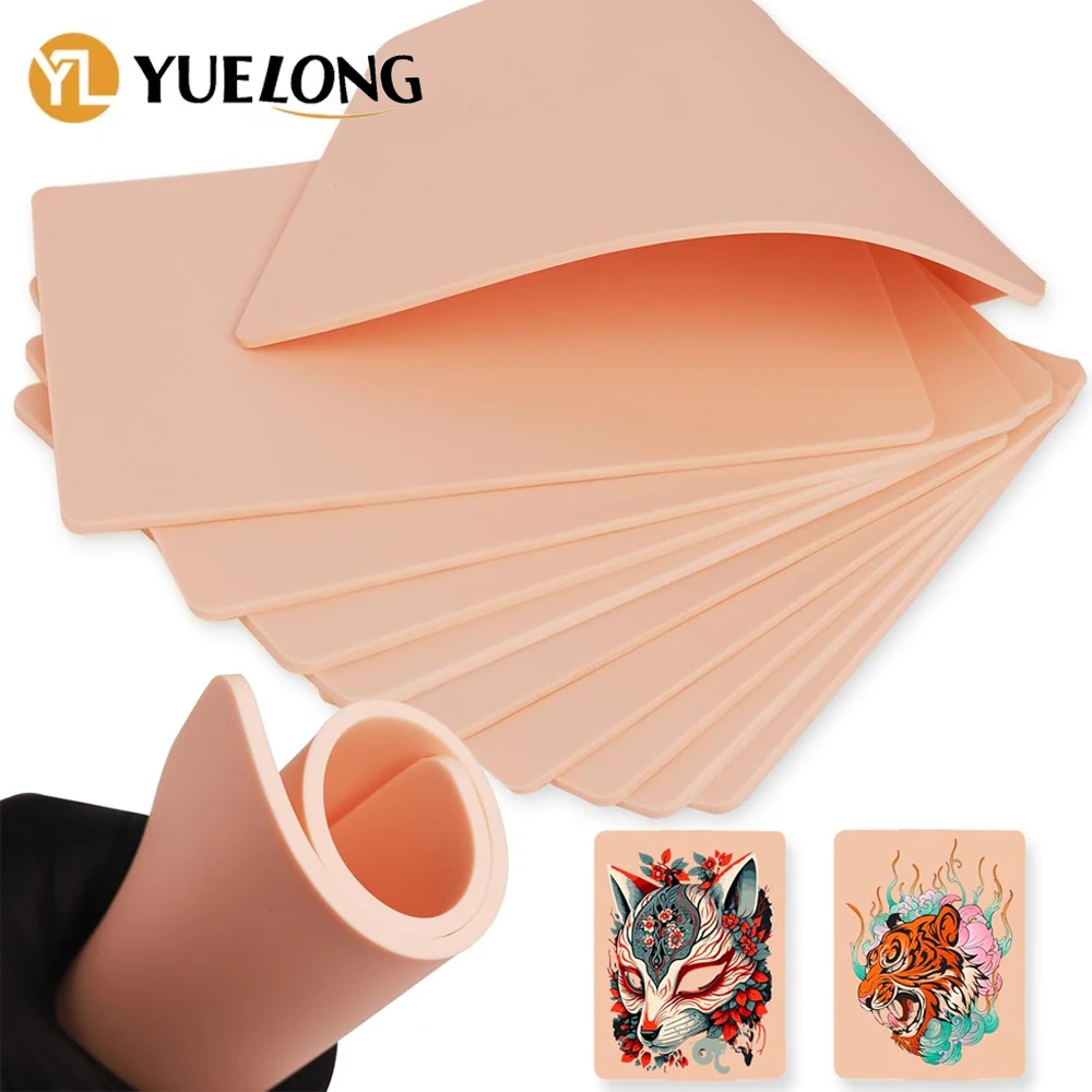 

3mm Tattoo Practice Skin Fake Skin Soft Silicone Double Sides Tattoo Eyebrow Practice Skins for Tattoo Beginner