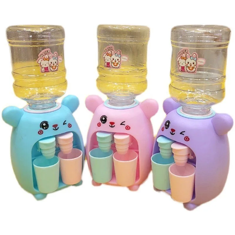 2022 New Mini Water Dispenser Cooler Lifelike Cute Children Cosplsy Props Home household appliances toy pretend play kitchen