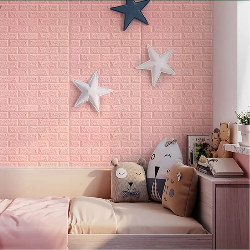 1-10Pcs 77cm*70 cm 3D foam brick pattern wallpaper waterproof ceiling self-adhesive living room background home decoration