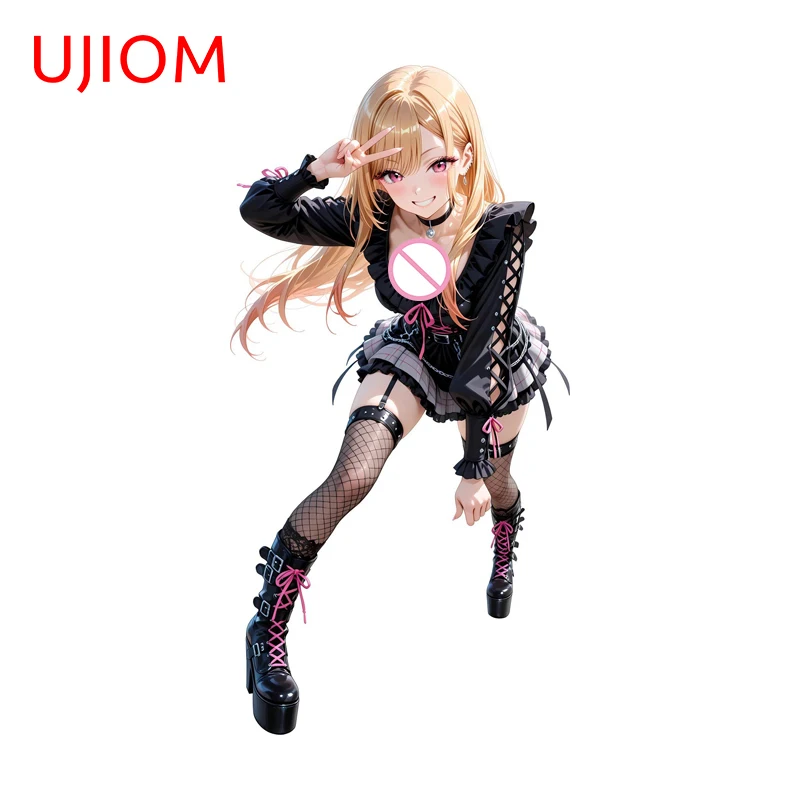 UJIOM Marin Kitagawa Wall Sticker Seductive Goth Style Attractive Long Legs Standing Posture Decal Hot Anime Girl Peripherals