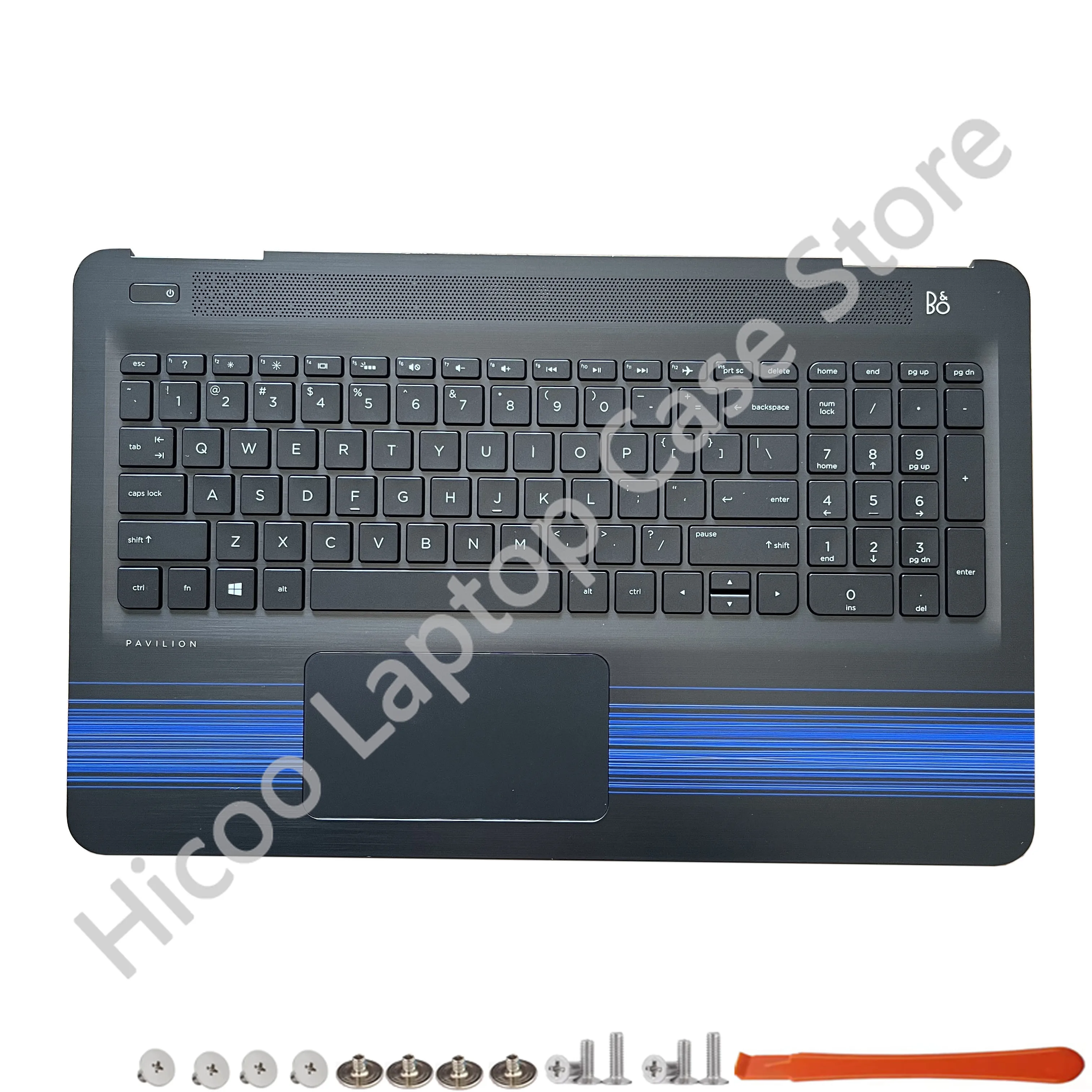 New Original For HP Pavilion 15-AU 15-AW 15-AL TPN-Q172 Q175 Palmrest Upper Top Case Cover With Keyboard Touchpad 856026-001