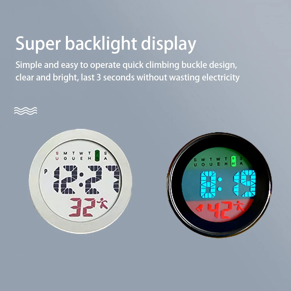 ساعات مشبك حلقة تسلق رقمية ، ساعة رياضية ، ساعة فوب مضيئة إلكترونية ، عرض درجة الحرارة ، ساعات تسلق الجبال