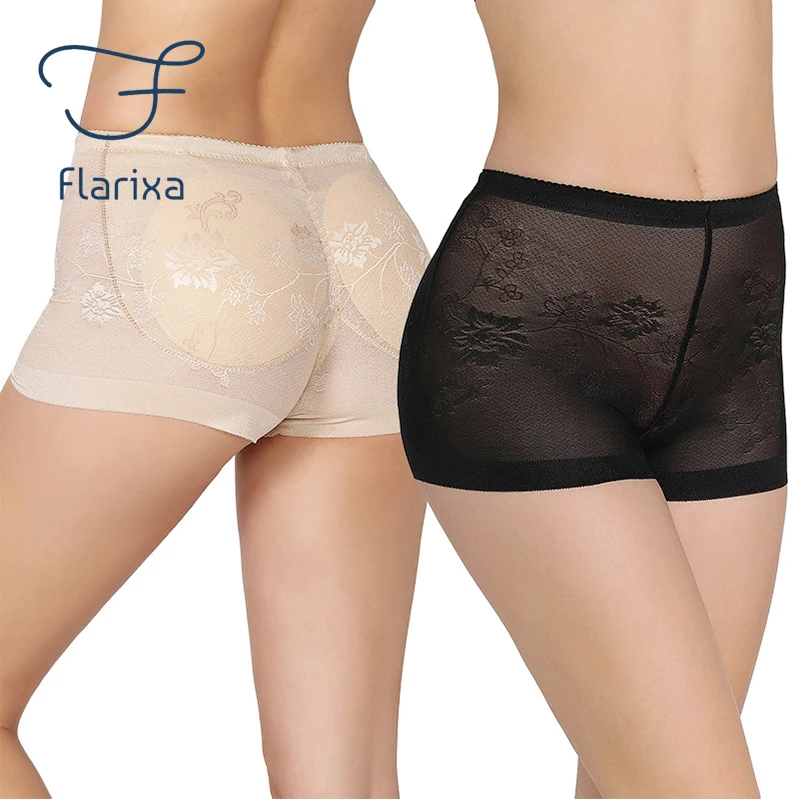 

Flarixa Buttock Padded Panties Fake Hips Butt Lift Women Lace Push Up Underwear Shapewear Hip Enhancer Fake Big Ass Booty