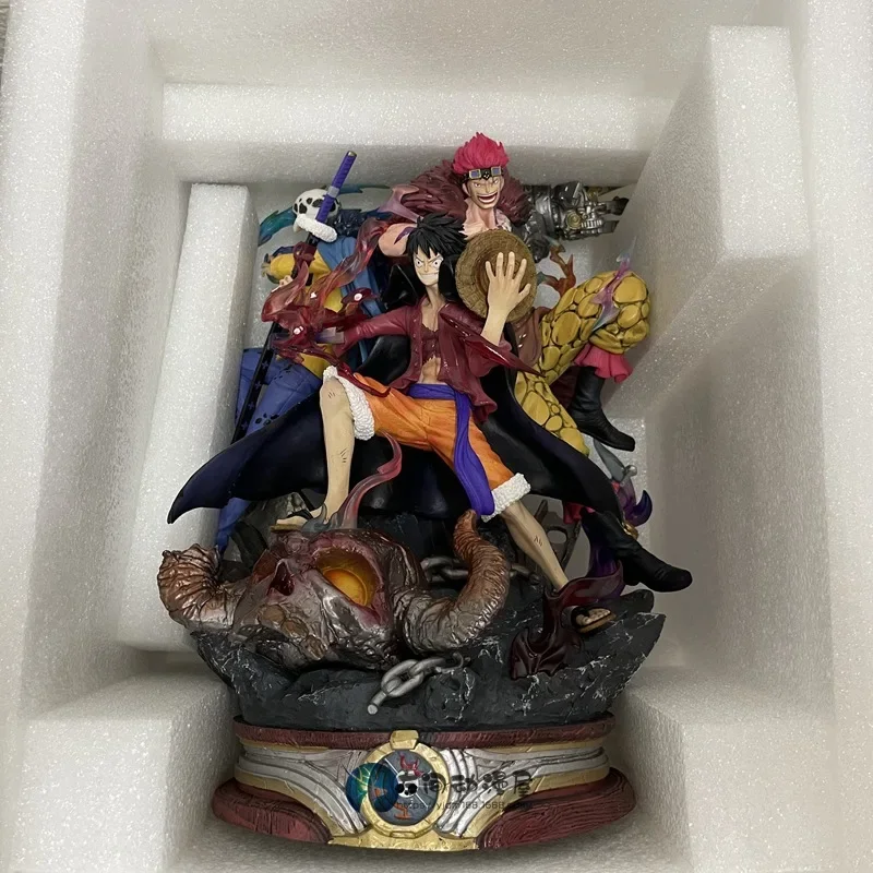 One Piece PVC Action Figurine, Anime Figure Estátua, Modelo de Coleção, Lei Luffy, Eustass Kid, A Ilha dos Fantasmas, Capitães, 35cm