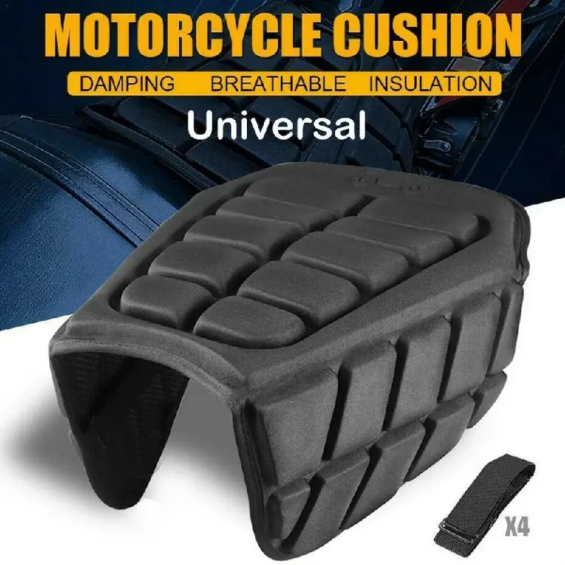 Motorcycle 3D Comfort Gel Seat Cushion Universal Air Motorbike Cover Sunscreen Shock Absorption Motorbike Seat Pad