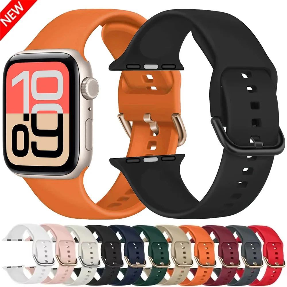 Silikonarmband für Apple Watch Band 11 10 9 8 7 46 mm 42 mm 45 mm 41 mm Ultra 3 49 mm Sportarmband iWatch 6 5 4 SE 44 mm 40 mm Gürtel