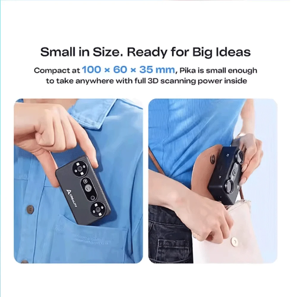 Creality Pika 3D Scanner Portable 0.03mm Accuracy 110FPS High Speed Mini 3D Model Maker for 3D Printing