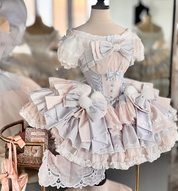 Robe de Princesse en Fourrure pour Femme, Tenue de Soirée, Rose, Violet, Nministériels d, Lolita, Tube Top, Douce, Sans Bretelles, Nouvelle Collection