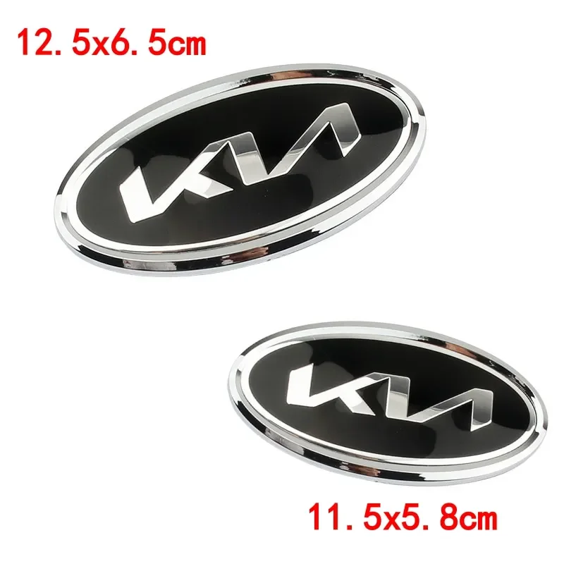 Car Front Rear Emblem Sticker for K2 K3 K4 K5 KX7 Sportage Picanto Sorento Rio Niro Soul Ceed Steering Wheel Rim Logo Decals