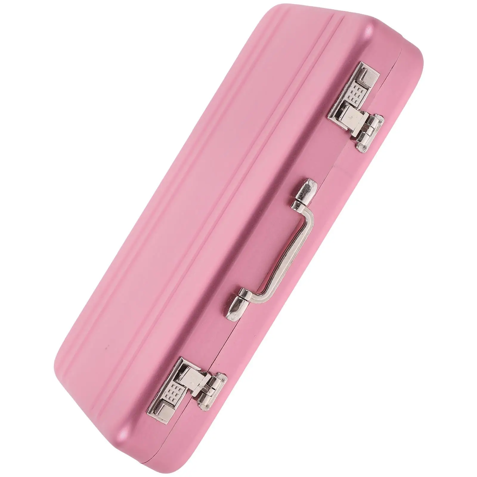 Business Metal Briefcase Portable Pink Aluminum Holder Mini Briefcase Card Holders For Men Visiting Cards Case Office Supplies