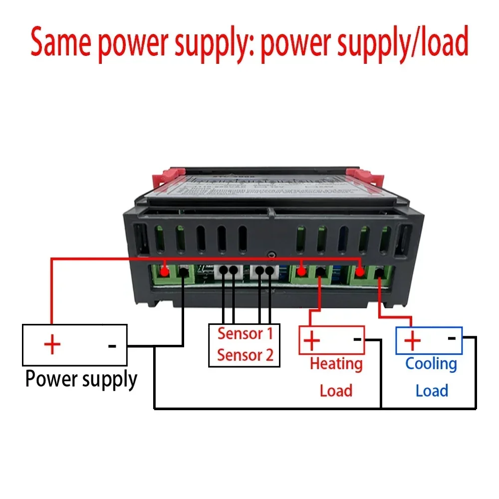 STC-3008 Dual Digital Temperature Controller Two Relay Output Thermostat Heater with Probe 12V 24V 220V Home Fridge Cool Heat
