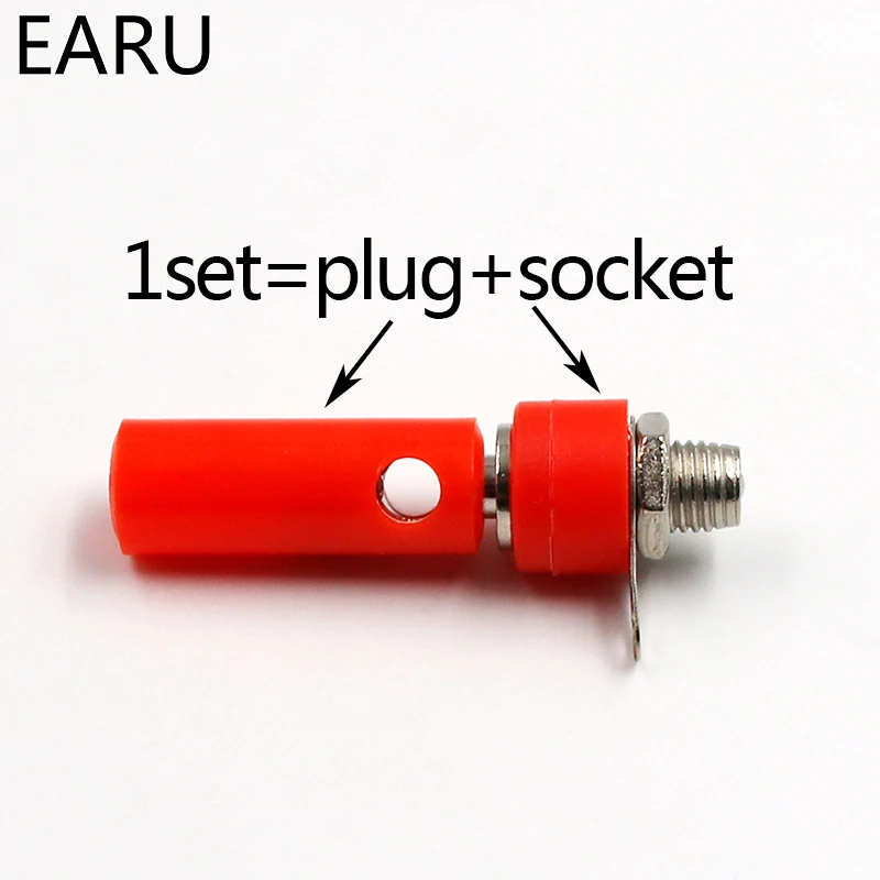 1set Male And Female J072 4mm Banana Plug Male And Female To Insert Connector Banana Pin DIY Model Parts