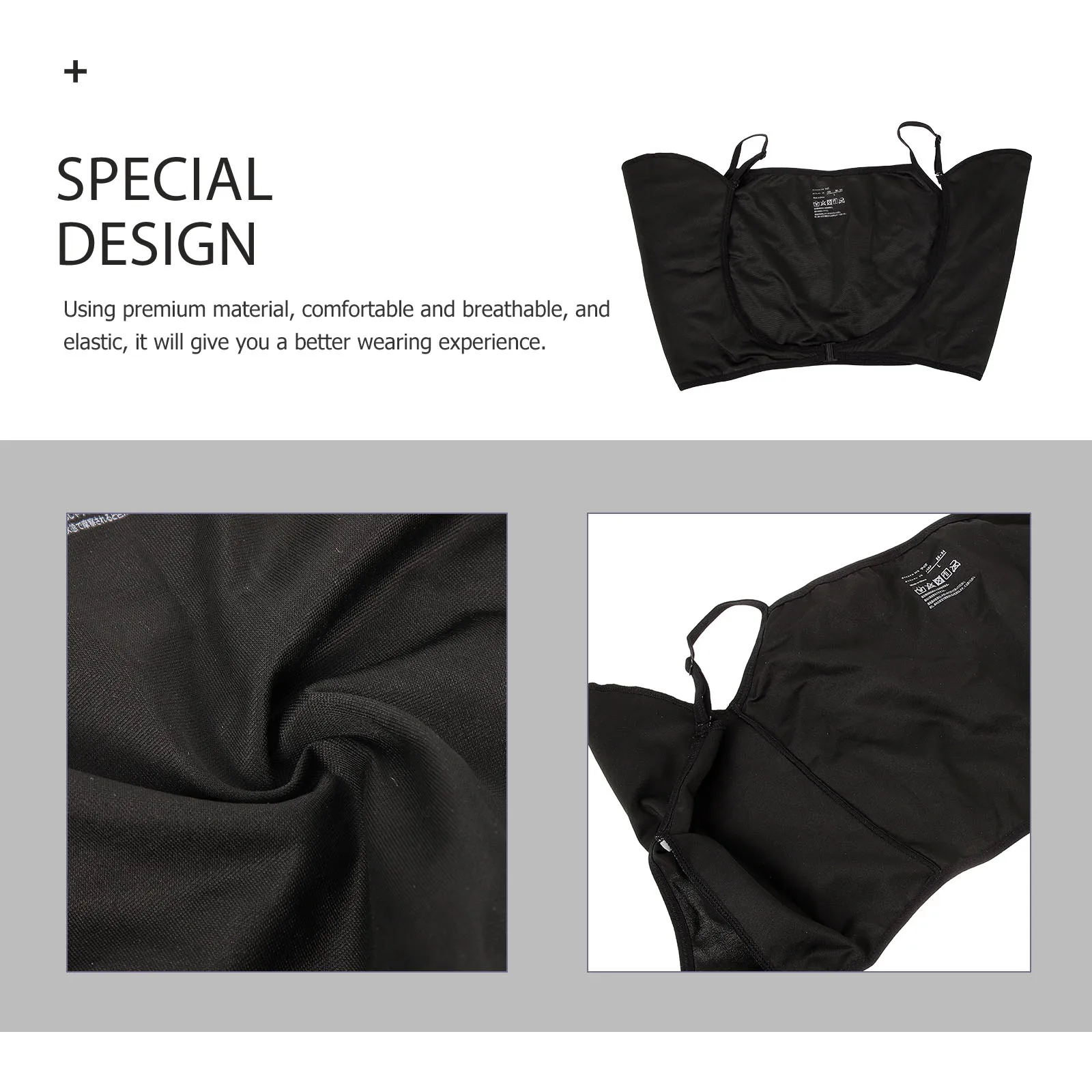

Summer Lightweight Washable Armpit Sweat Vest for Women Black L Reusable Polyester Absorbent Quick Dry Comfortable Elastic Yoga