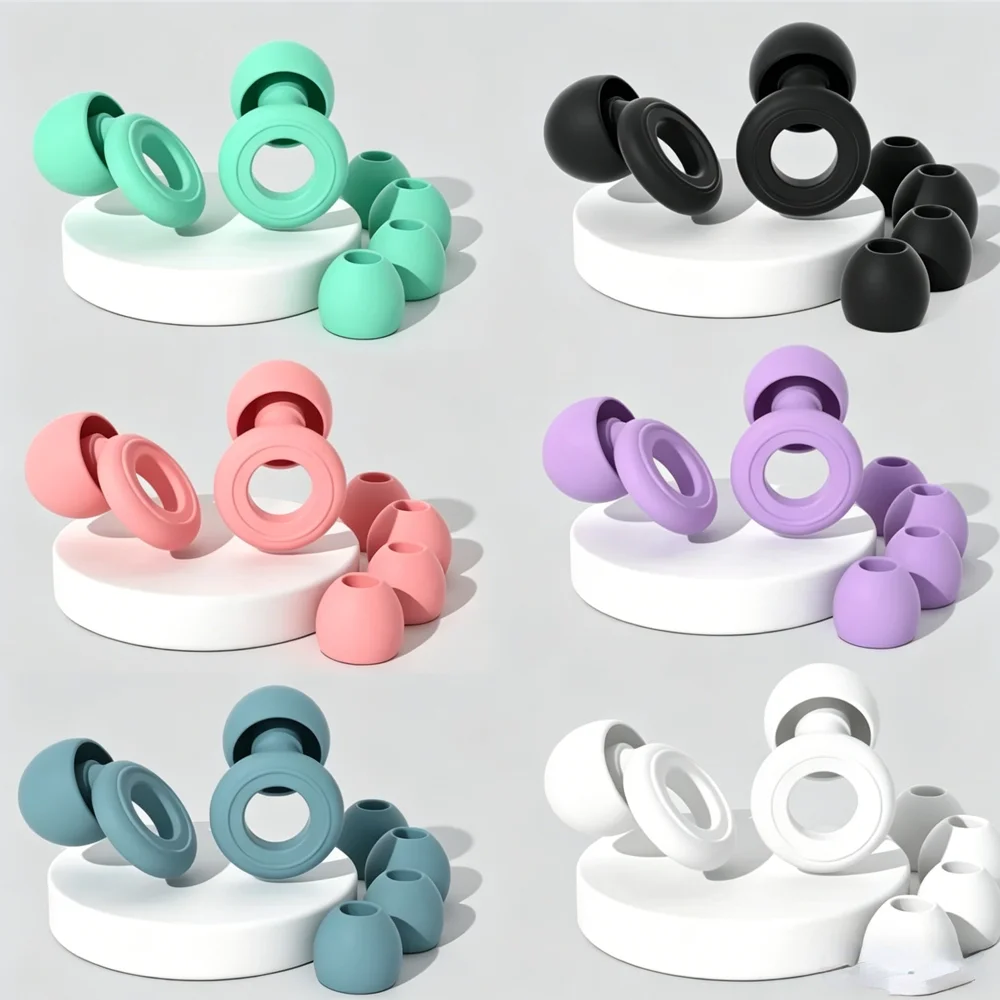 New Portable Silicone Ear Plugs Stylish Certified Hearing Protection for Concerts Musicians Sports High Fidelity Noise Reduction