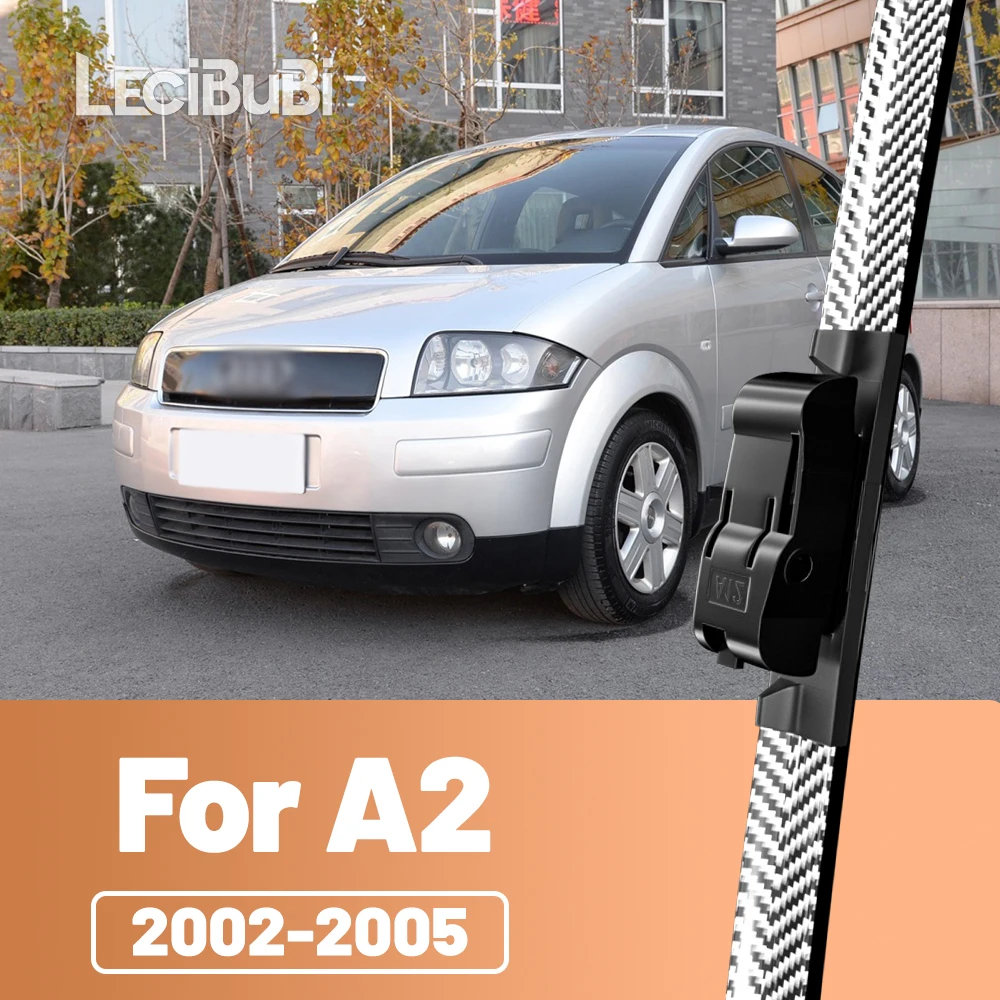 2 Stück Frontscheiben-Scheibenwischerblätter, Kohlefaser-Wischer für Audi A2 2002–2005 2003 2004