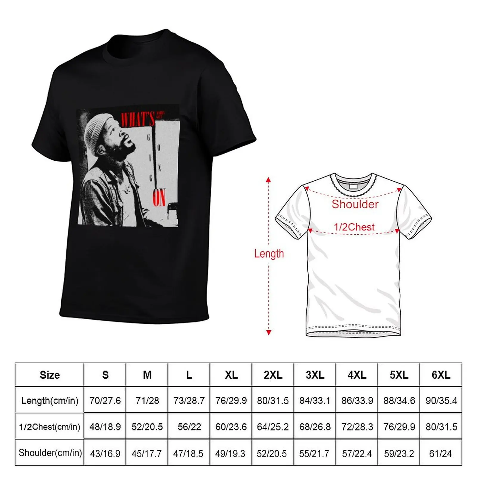 What's going on - Marvin Gaye T-Shirt Casual Fashion Print Tee Top