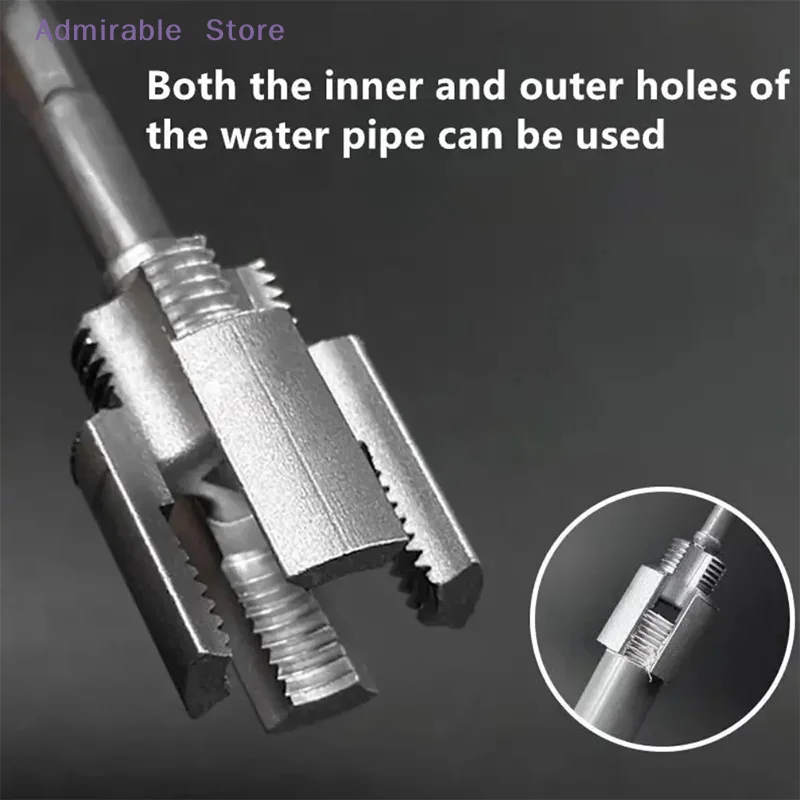 w12 Inch 34 Inch Water Pipe Tapping Threader PPR PVC Wire Opener Sturdy Alloy for DIY Home Construction Plumbing Work