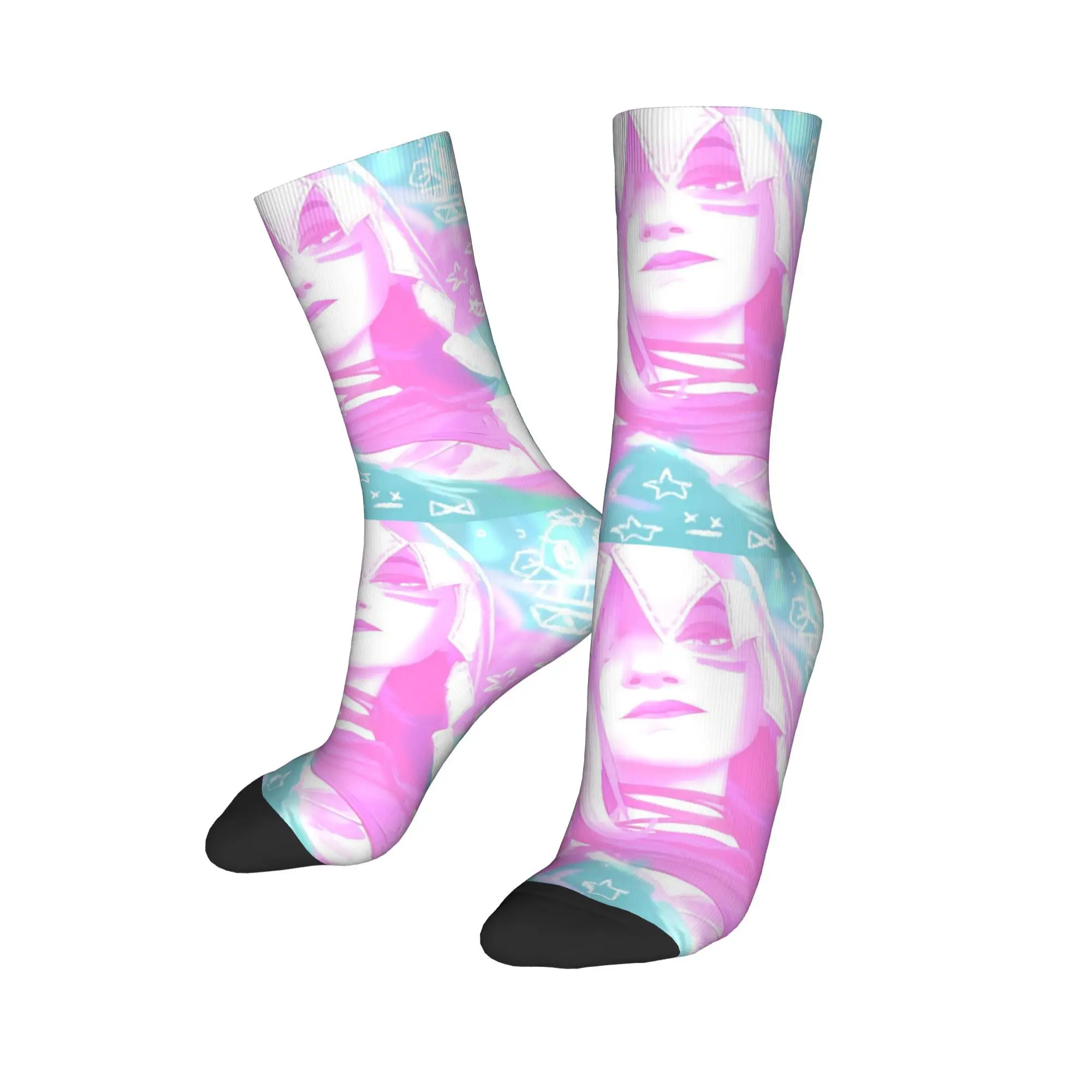 Calzini classici da gioco J-Jinxs con stampa cool personalizzata per donna Uomo Calzini elasticizzati per l'estate autunno inverno