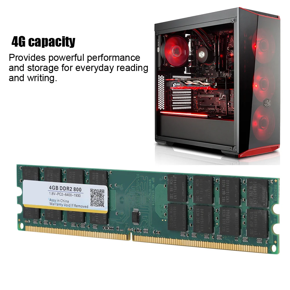 

4G Desktop Desktop Memory DDR2 Xiede 800MHZ 4G 240pin Memory Designed for DDR2 PC2-6400 Desktop Computer for AMD 1.8V