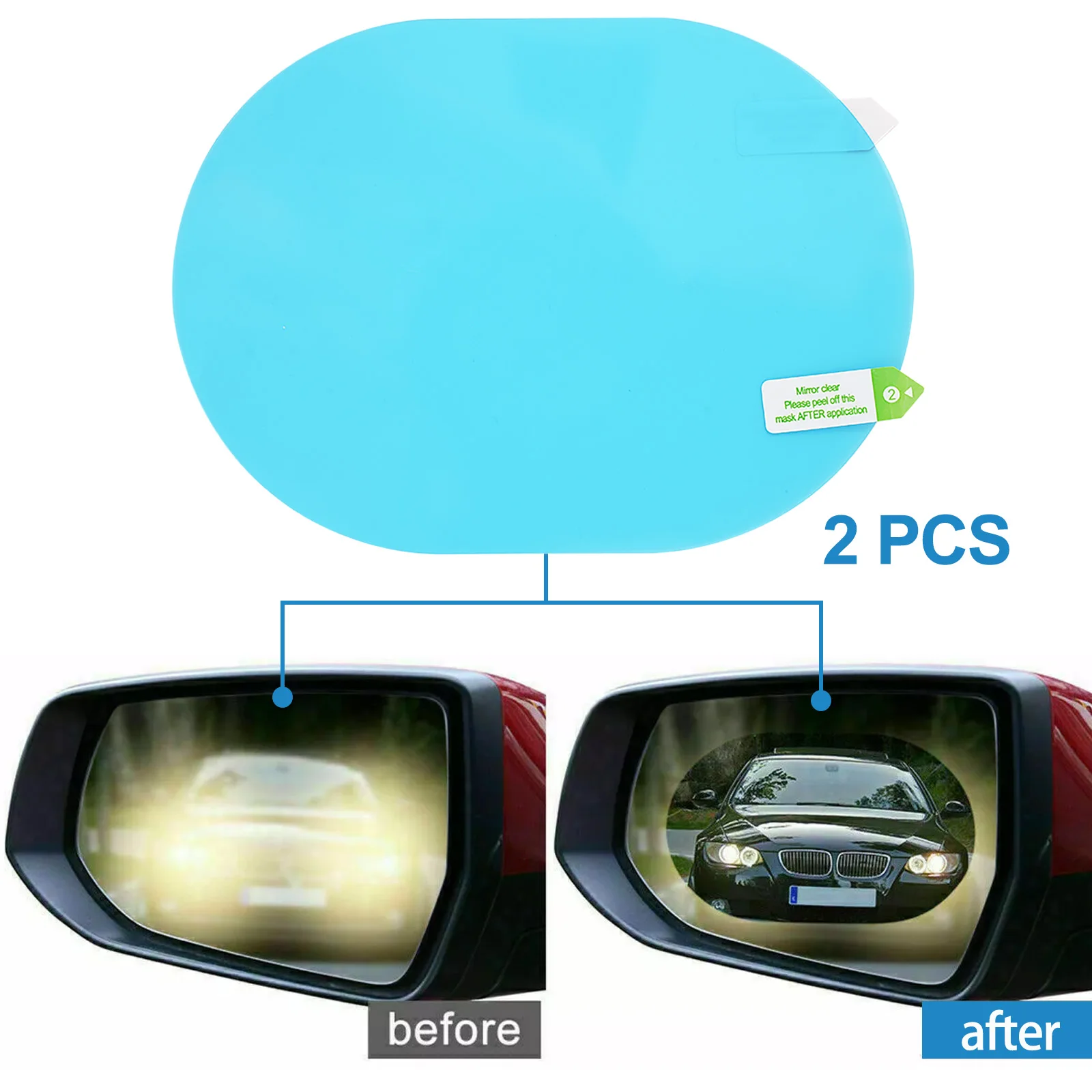 Car Side Truck Anti - Fog Rain - proof Home Window Glare Rain Films Rainproof Rearview Mirror Sticker Bathroom Mirror Waterproof