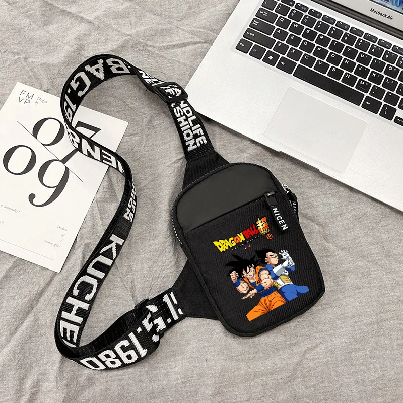 Dragons Ball Sports Chest Bag Men Small Mobile Phone Anime Figure Messenger Bags Boy Waist Bags Multi-Function Carry-on Bag Gift