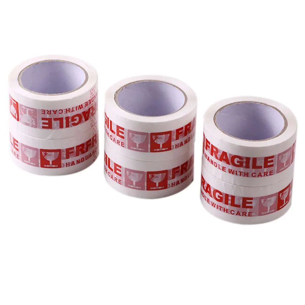 Toughness Express Box Red Adhesive Fragile Warning Tape Package Tape Carton Sealing