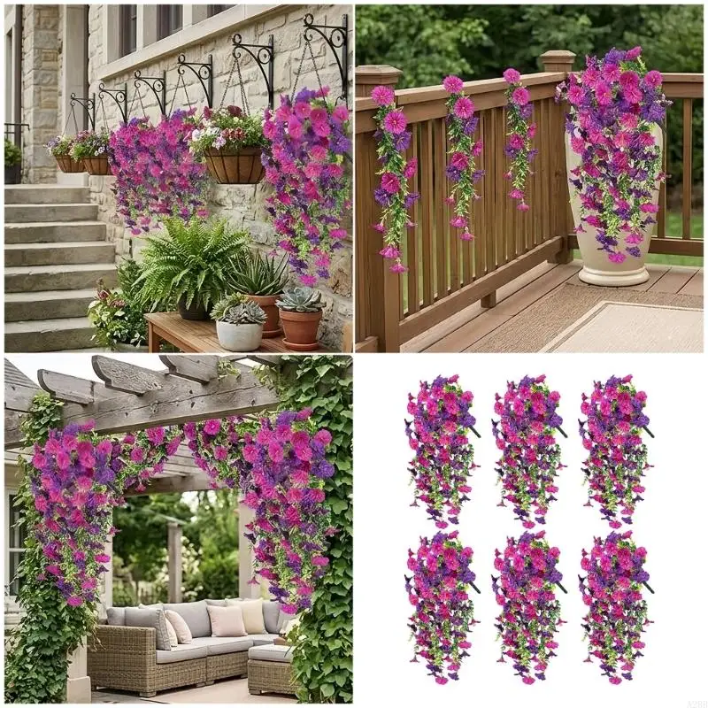Hanging Petunia Flowers for Porch Rails and Wedding Display Use Daily A2BB