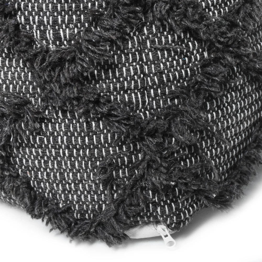 وسادة من الصوف والقطن مصنوعة يدويًا، لون بني، أثاث غرفة المعيشة، مقاعد وعثمانيين، سعة 200 رطل، خرز من البوليسترين.