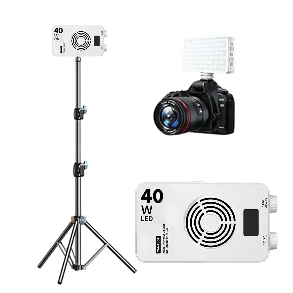 40W LED Camera Light 2500K-9000K Bi-Color 4400mAh Video On Portable Photography With Light Light Camera Lamp Handle CCT G1D6