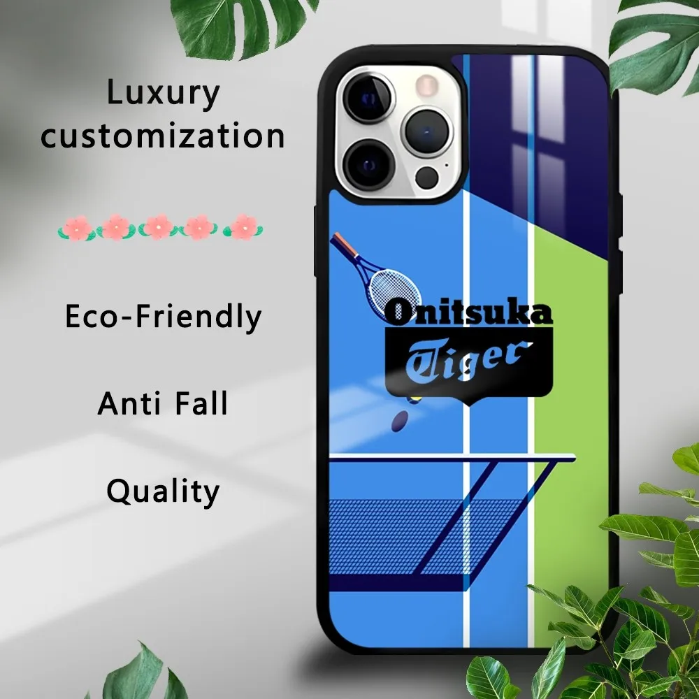 O-Onitsuka E-eTiger-Fashion Sports Phone Case For iPhone 16 15 14 13 12 11 Pro Xs Max Mini Plus Celulares Hard Funda