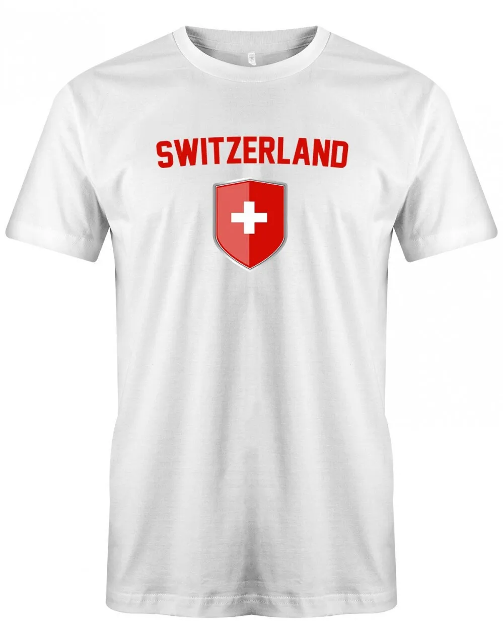 Switzerland Fan T Shirt Em Wm Wappen Mitte Schweiz Herren