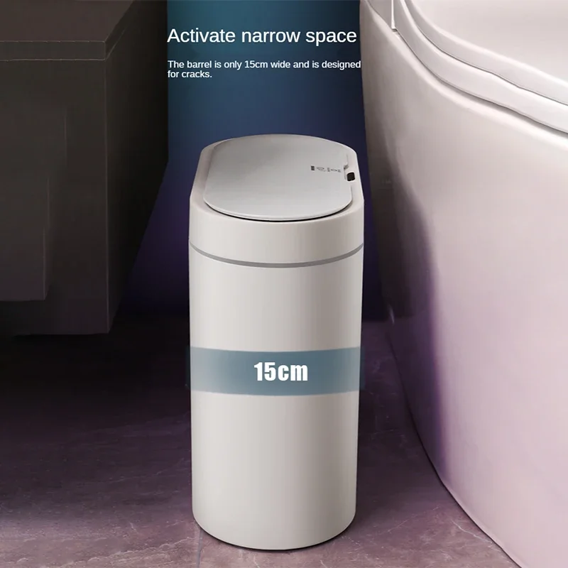 7/8L Smart Induction Trash Can Automatic Intelligent Sensor Dustbin Electric Touch Trash Bin Kitchen Bathroom Bedroom Garbage