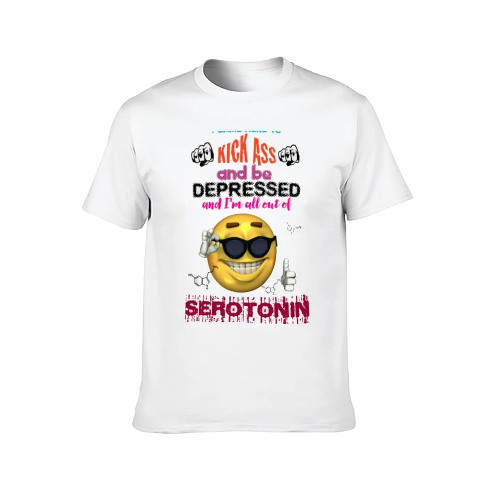 لقد جئت هنا لركل الحمار وأكون الاكتئاب تي شيرت رجل تي شيرت الصيف رجل تي شيرت القطن رجل تي شيرت للرجال تي شيرت غير رسمي