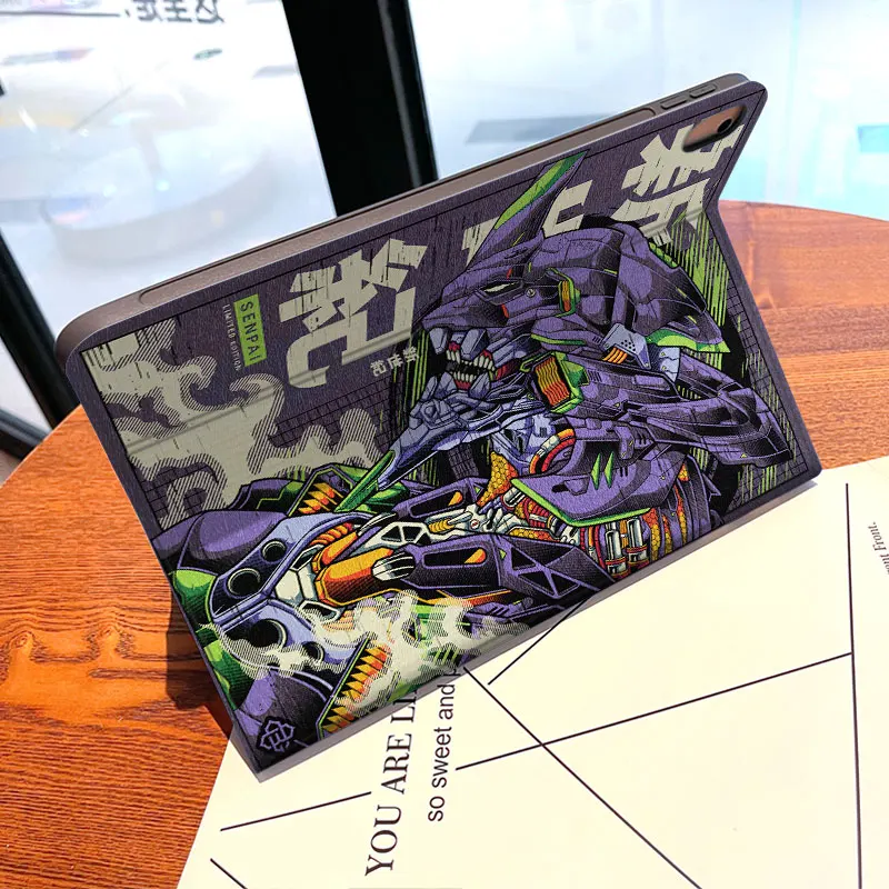 Neon Genesis Evangelion Anime Periphery EVA Apple 2021 iPad 9 Case Pro/mini/air Book Three Fold Mobile iPad Case Tablets