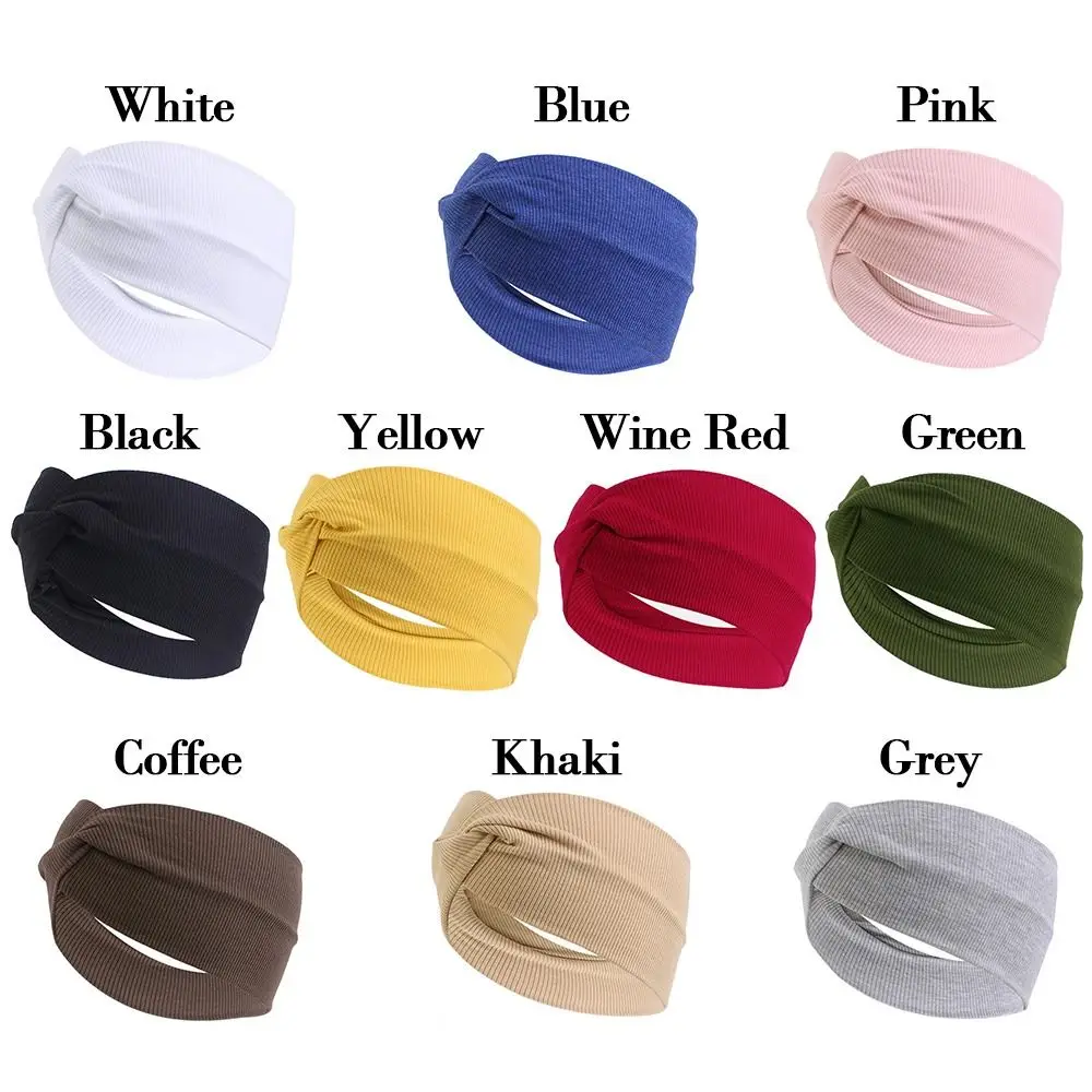 Twisted Headbands Hair Accessories Extra Large Thick Wide Hair Bands Sports Running Turban Workout Headband Women Head Wraps