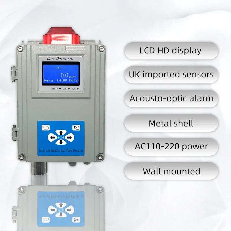 White cream plant NH3 online monitor AC220V ammonia gas alarm detector