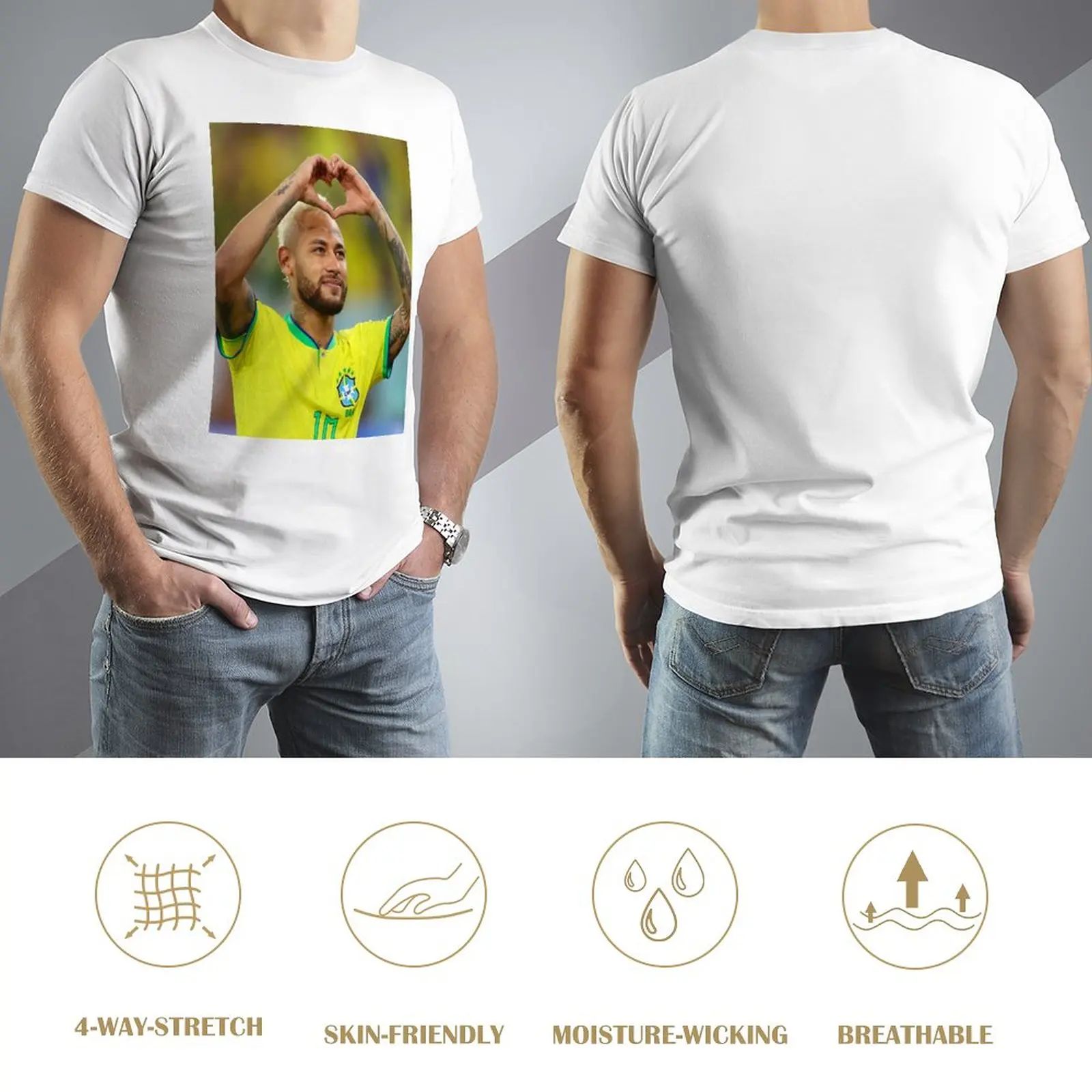 Unique Neymar And Jr Brazil Celebrate Soccer Striker 90 Tshirt Move Vintage Travel Eur Size