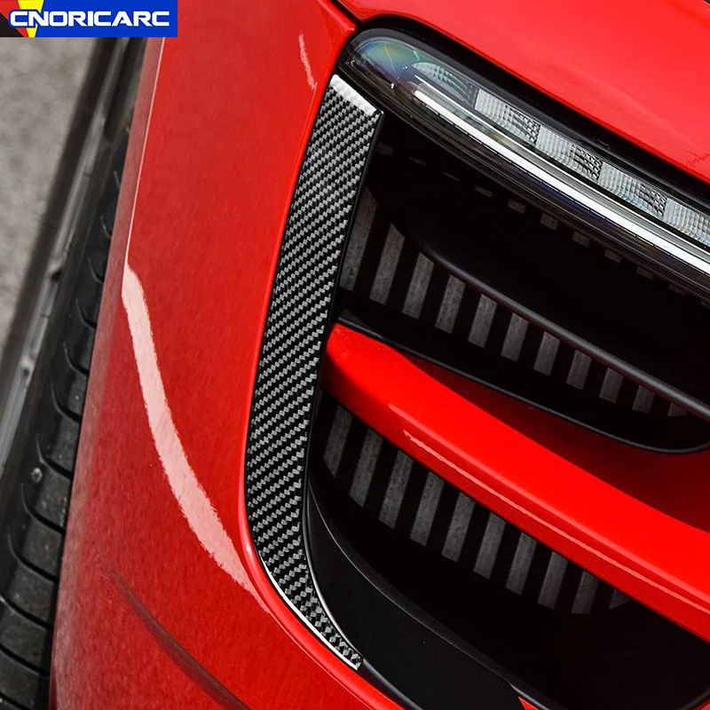 

Накладки на переднюю фару автомобиля для Porsche Macan 2014-2017, модифицированные наружные аксессуары, наклейки из углеродного волокна