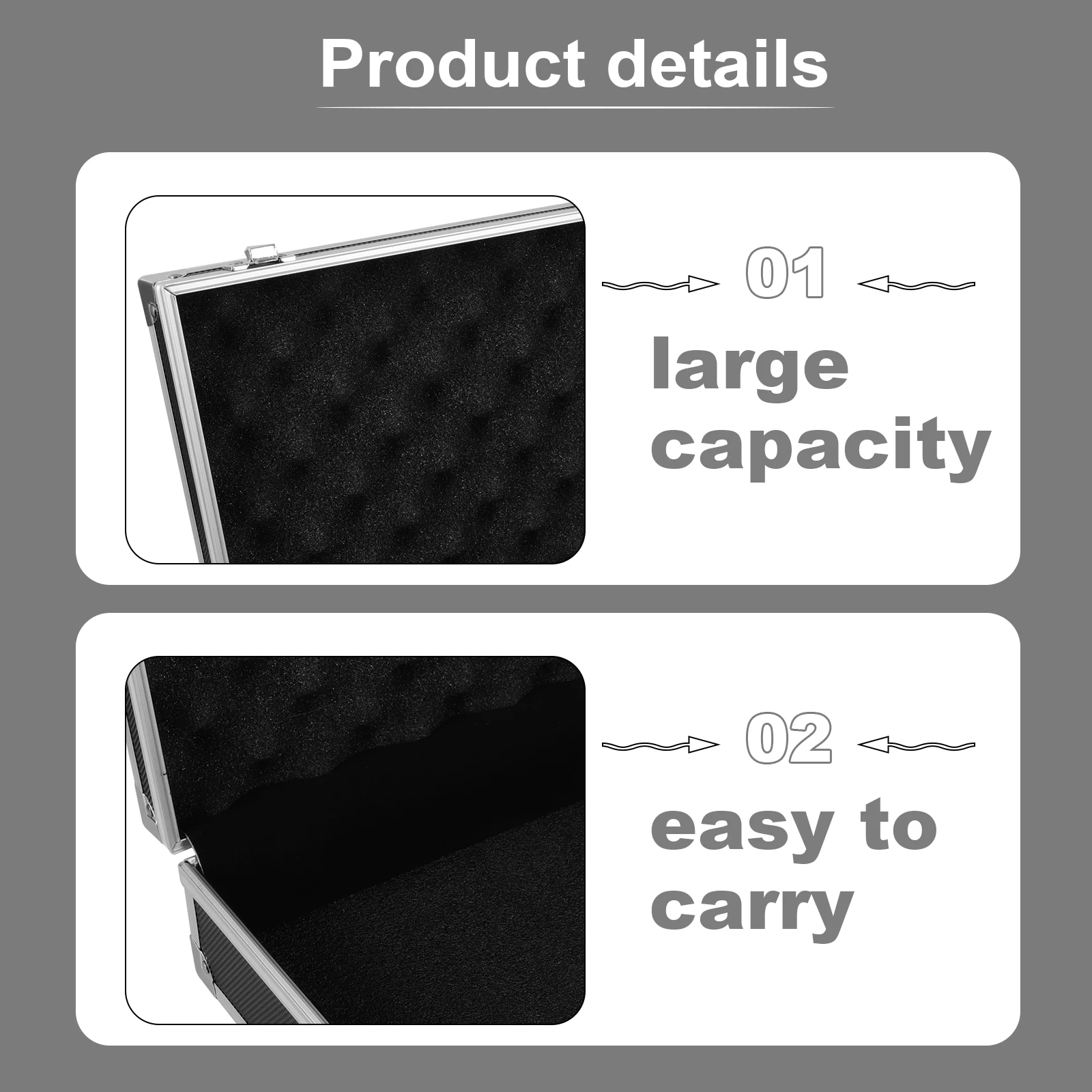 

Portable Aluminium Alloy Tool Box Small Capacity Handheld Toolbox Weather Resistant Scratch Resistant Ergonomic Handle Tool