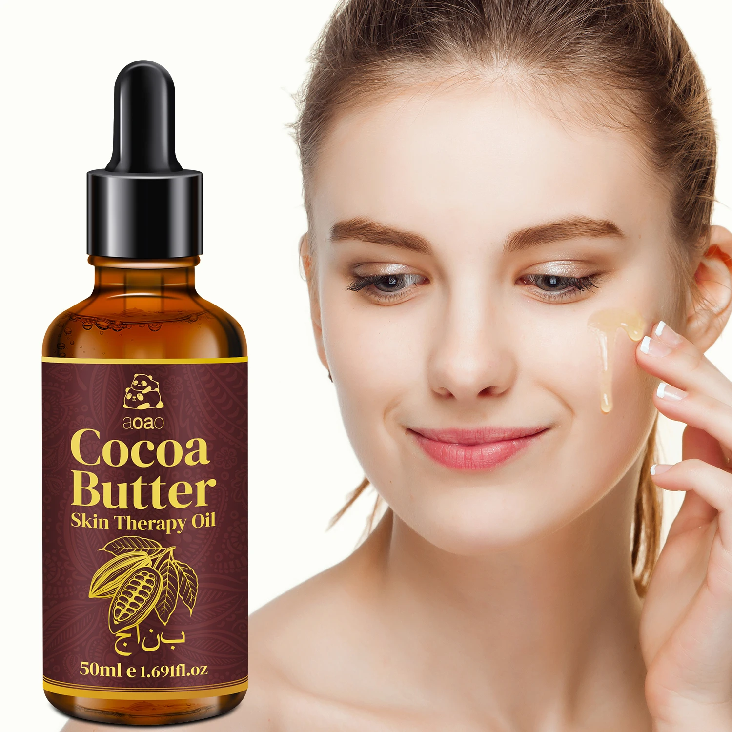 

Cocoa butter essential oil with vitamin E – a facial and body moisturizer for men & women,use to hydrate and tighten the skin.